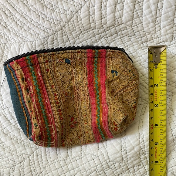 VINTAGE Tibetan cloth coin purse - Picture 2 of 5